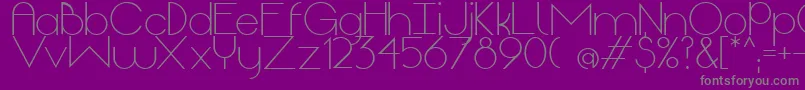 OriginLight Font – Gray Fonts on Purple Background