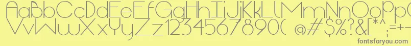 OriginLight Font – Gray Fonts on Yellow Background