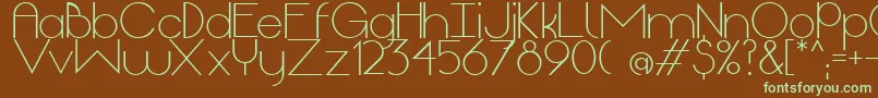 OriginLight Font – Green Fonts on Brown Background