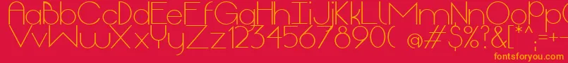 OriginLight Font – Orange Fonts on Red Background