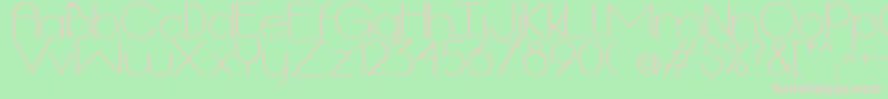 OriginLight Font – Pink Fonts on Green Background