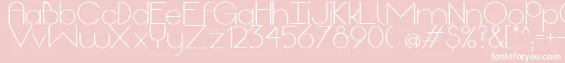 OriginLight Font – White Fonts on Pink Background