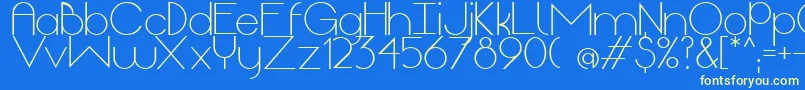 OriginLight Font – Yellow Fonts on Blue Background