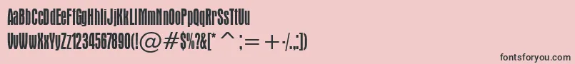 Шрифт AuroraCondensedBt – чёрные шрифты на розовом фоне