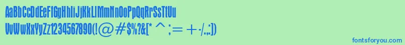 Подробнее о шрифте AuroraCondensedBt Шрифт AuroraCondensedBt – синие шрифты на зелёном фоне