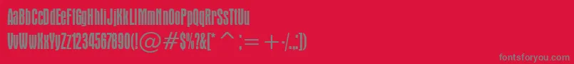 AuroraCondensedBt Font – Gray Fonts on Red Background