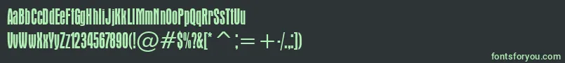 Шрифт AuroraCondensedBt – зелёные шрифты на чёрном фоне