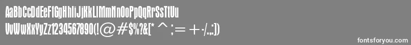 AuroraCondensedBt Font – White Fonts on Gray Background