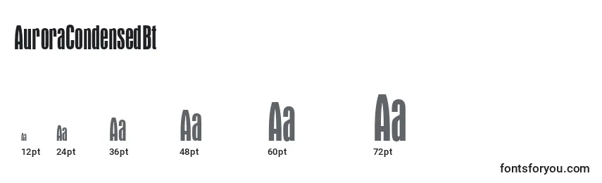 AuroraCondensedBt Font Sizes
