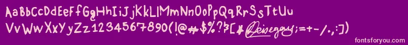 Karz001 Font – Pink Fonts on Purple Background