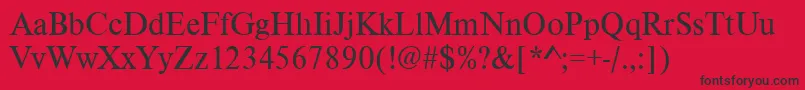 Vietnamesetimesssk-Schriftart – Schwarze Schriften auf rotem Hintergrund