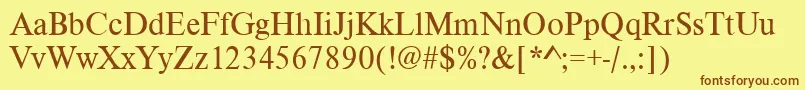 Vietnamesetimesssk Font – Brown Fonts on Yellow Background