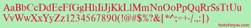 Vietnamesetimesssk Font – Red Fonts on Green Background