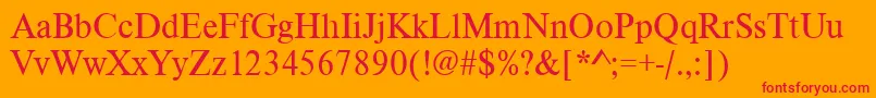 Vietnamesetimesssk-Schriftart – Rote Schriften auf orangefarbenem Hintergrund