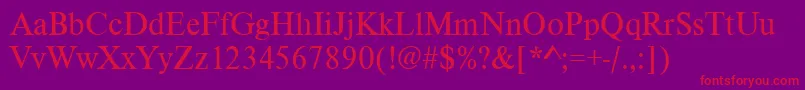 Vietnamesetimesssk Font – Red Fonts on Purple Background
