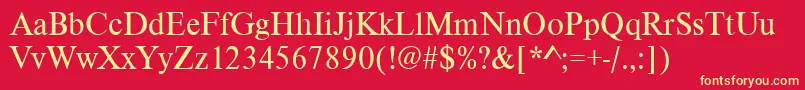 Vietnamesetimesssk Font – Yellow Fonts on Red Background