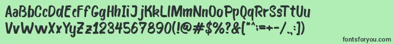 Bosk Font – Black Fonts on Green Background