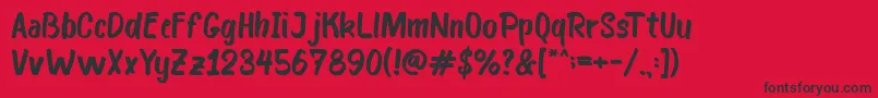 Bosk Font – Black Fonts on Red Background