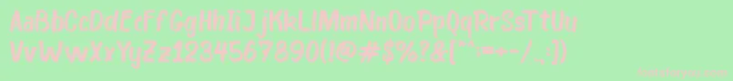 Bosk Font – Pink Fonts on Green Background