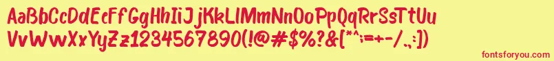 Bosk Font – Red Fonts on Yellow Background