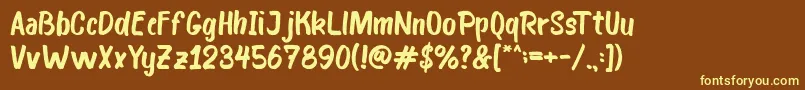 Bosk Font – Yellow Fonts on Brown Background