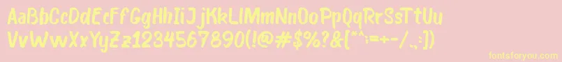 Bosk Font – Yellow Fonts on Pink Background