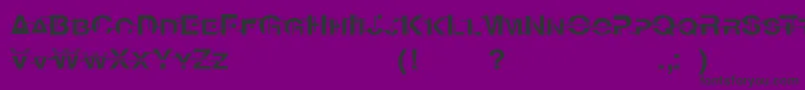 Шрифт PsychoFont2005x – чёрные шрифты на фиолетовом фоне
