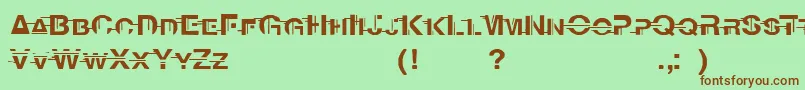 PsychoFont2005x Font – Brown Fonts on Green Background