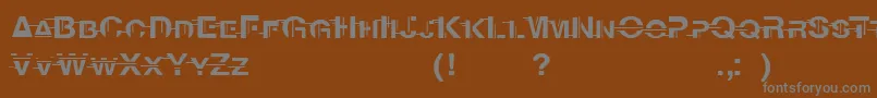 PsychoFont2005x Font – Gray Fonts on Brown Background