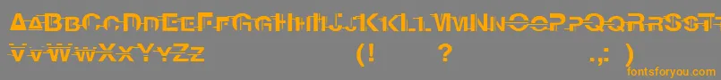 PsychoFont2005x Font – Orange Fonts on Gray Background