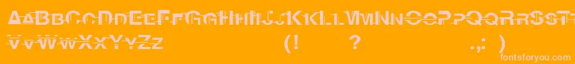 PsychoFont2005x Font – Pink Fonts on Orange Background