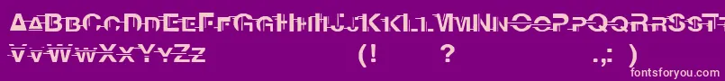 PsychoFont2005x Font – Pink Fonts on Purple Background