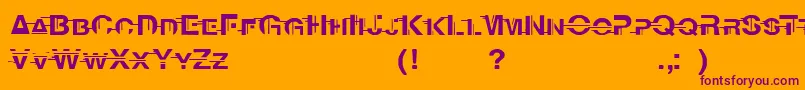 PsychoFont2005x Font – Purple Fonts on Orange Background