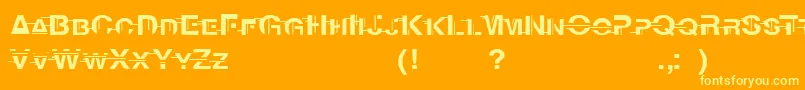 PsychoFont2005x Font – Yellow Fonts on Orange Background