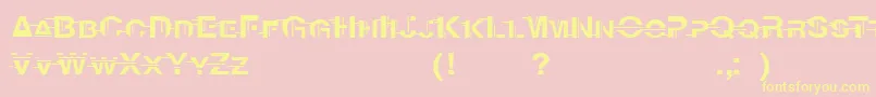 PsychoFont2005x Font – Yellow Fonts on Pink Background