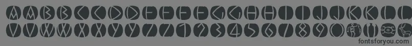 Oldgreekbuttons Font – Black Fonts on Gray Background