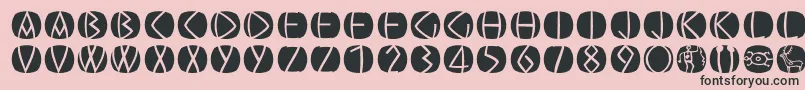 Oldgreekbuttons Font – Black Fonts on Pink Background