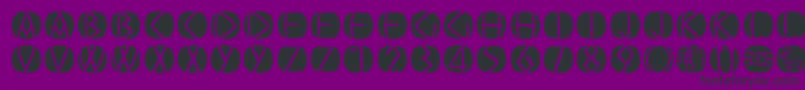 Oldgreekbuttons Font – Black Fonts on Purple Background