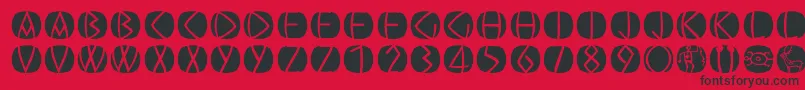 Fonte Oldgreekbuttons – fontes pretas em um fundo vermelho