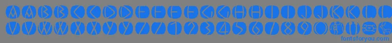 Oldgreekbuttons Font – Blue Fonts on Gray Background