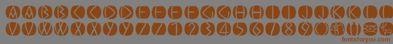 Oldgreekbuttons Font – Brown Fonts on Gray Background