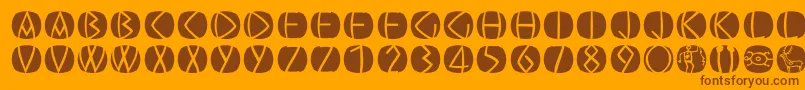 Oldgreekbuttons Font – Brown Fonts on Orange Background