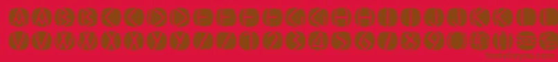 Oldgreekbuttons Font – Brown Fonts on Red Background