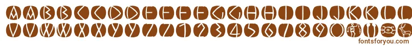 Oldgreekbuttons Font – Brown Fonts on White Background