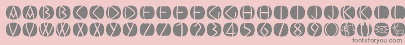 Oldgreekbuttons Font – Gray Fonts on Pink Background