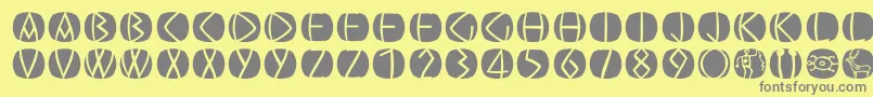 Oldgreekbuttons Font – Gray Fonts on Yellow Background