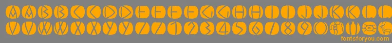Oldgreekbuttons Font – Orange Fonts on Gray Background