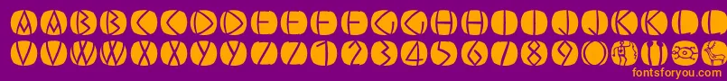 Oldgreekbuttons Font – Orange Fonts on Purple Background