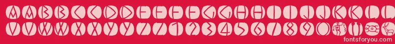 Oldgreekbuttons Font – Pink Fonts on Red Background