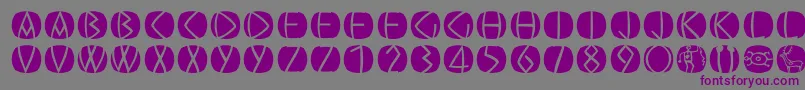 Oldgreekbuttons Font – Purple Fonts on Gray Background